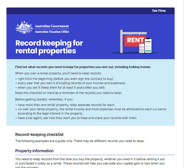 Taxpayers with new rental properties ... the Taxman will be contacting you shortly!